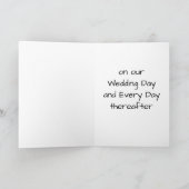 OP ONZE TROUWDAG HOUD IK ALTIJD MIJN HAND VAST KAART (Binnen)