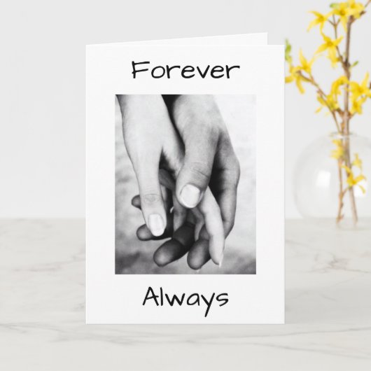 OP ONZE TROUWDAG HOUD IK ALTIJD MIJN HAND VAST KAART (Gele Bloem)