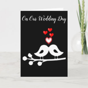 ***OP ONZE TROUWDAG*** TORTELDUIFJES/FOREVER LOVE KAART