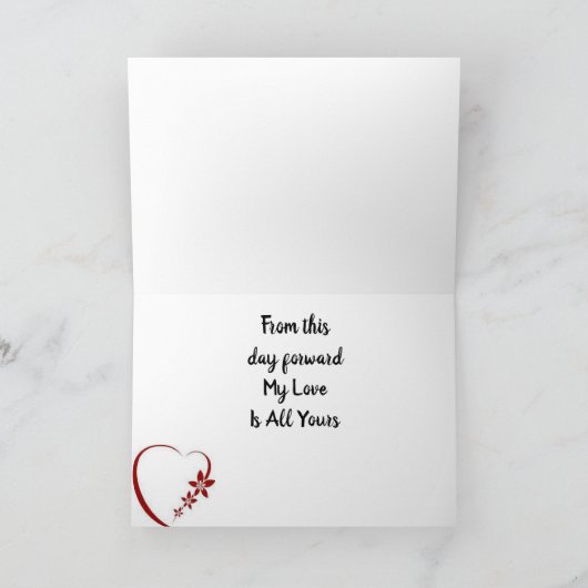 *OP ONZE WOORDDAG** naar BRIDE OF GROOM-kaart Kaart (Binnen)