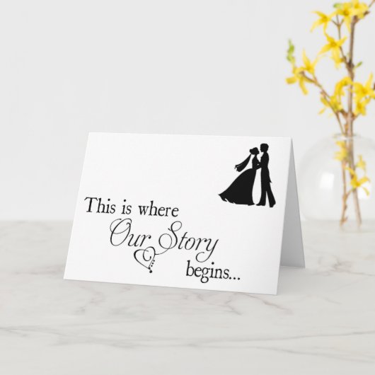 *OP ONZE WOORDDAG** naar BRIDE OF GROOM-kaart Kaart (Gele Bloem)