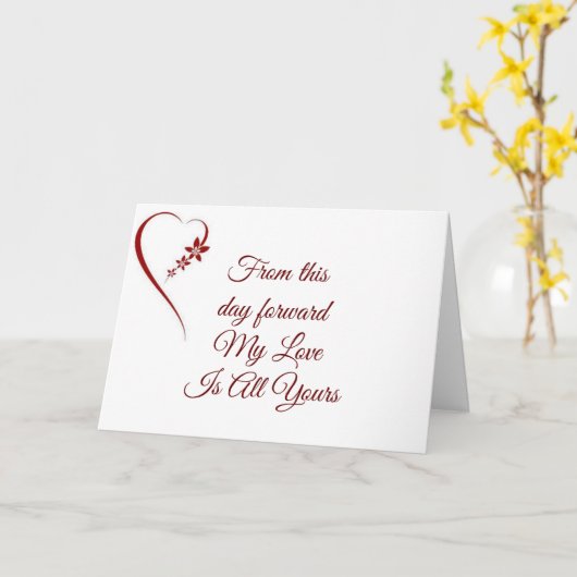 *OP ONZE WOORDDAG** naar BRIDE OF GROOM-kaart Kaart (Gele Bloem)