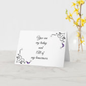 *OP ONZE WOORDDAG** naar BRIDE OF GROOM-kaart Kaart (Gele Bloem)