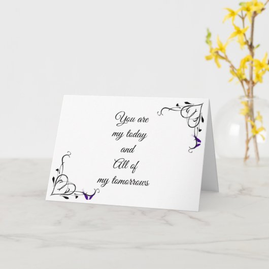 *OP ONZE WOORDDAG** naar BRIDE OF GROOM-kaart Kaart (Gele Bloem)