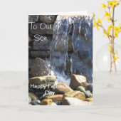 Op onze zoon Happy Vaderdag. Kaart (Gele Bloem)