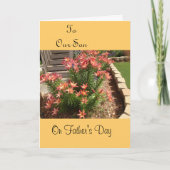 Op onze zoon, op Vaderdag Kaart (Voorkant)