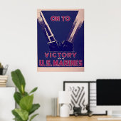 Op overwinning met de Amerikaanse mariniers Poster (Thuiskantoor)