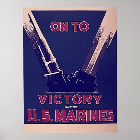 Op overwinning met de Amerikaanse mariniers Poster (Voorkant)
