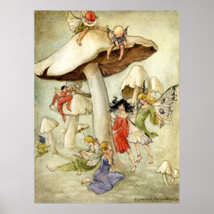 'Op paddenstoel Hill' - Afdrukken Poster