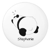 Op panda beerontwerp gebaseerd persoonlijk product keramische knop (Voorkant)