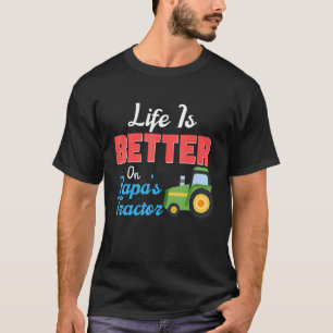 Op Papa's Tractor Green Boerderij T-shirt