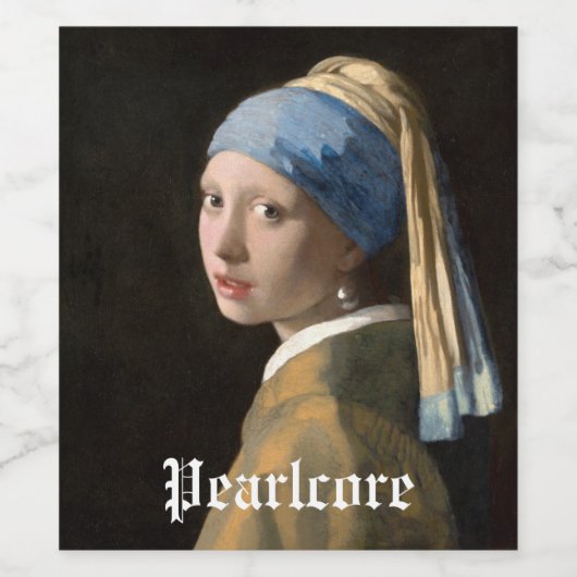 Op parels gebaseerd feestje wijn etiket (Enkel label)