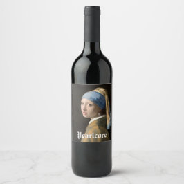 Op parels gebaseerd feestje wijn etiket