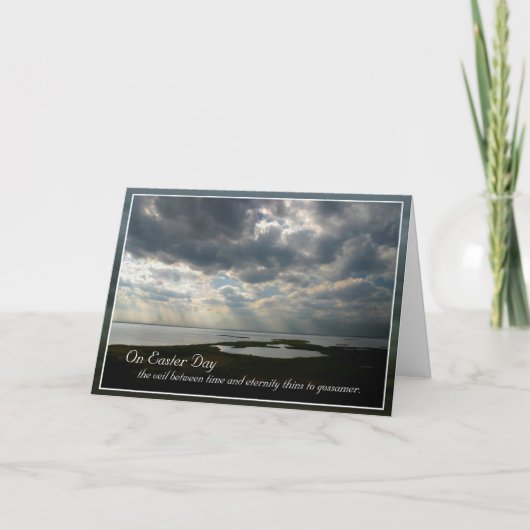 Op Pasen, de sluier... Feestdagen Kaart (Voorkant)