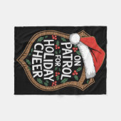 Op patrouille voor kerstvreugde Kerstbeveiliging Fleece Deken (Voorkant (Horizontaal))