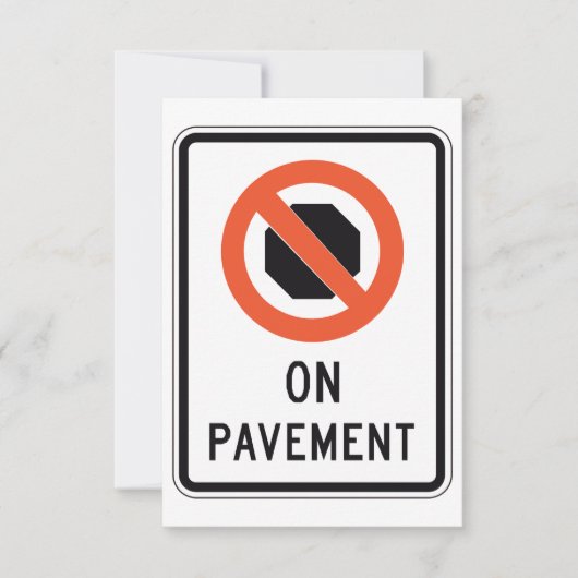Op Pavement Teken uitnodigingen (Voorkant)