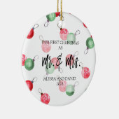 Op persoonlijke titel onze eerste Kerstmis als de  Keramisch Ornament (Rechts)