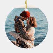 Op persoonlijke titel onze eerste Kerstmis als de  Keramisch Ornament (Achterkant)