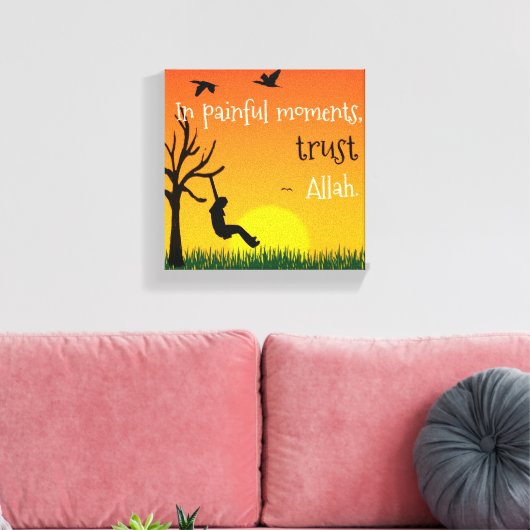 Op pijnlijke momenten canvas afdruk (Insitu (Woonkamer))