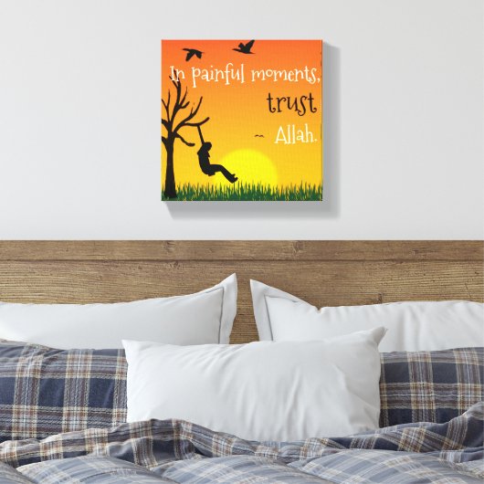 Op pijnlijke momenten canvas afdruk (Insitu (Slaapkamer))