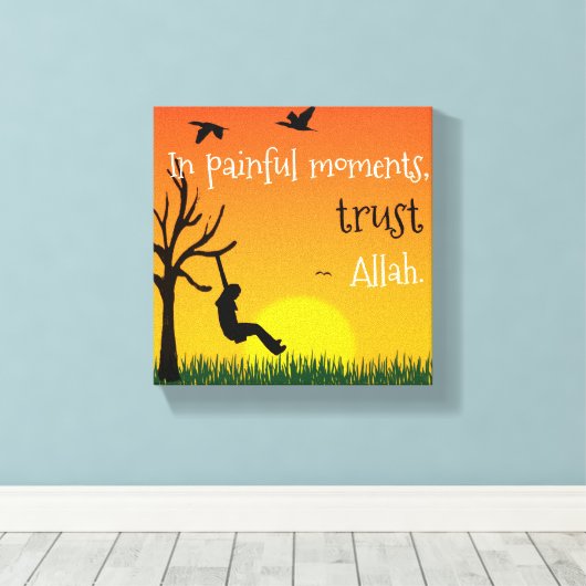 Op pijnlijke momenten canvas afdruk (Insitu (Houten vloer))