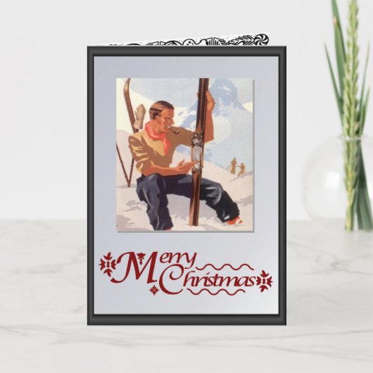 Op piste feestdagen kaart (Voorkant)