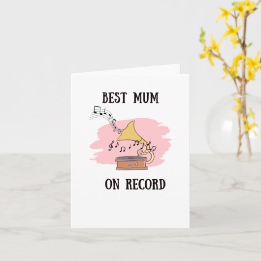 Op plaat Heartfelt Moederdag Kaart (Gele Bloem)