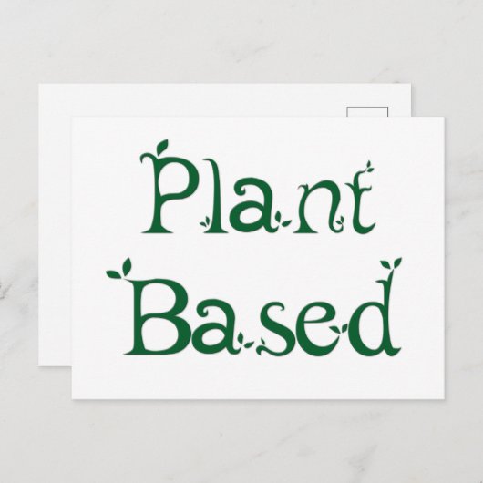 Op plant gebaseerd briefkaart (Voorkant / Achterkant)