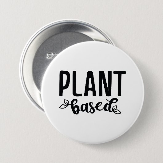 Op plant gebaseerd ronde button 7,6 cm (Voorkant /achterkant)