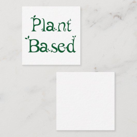 Op plant gebaseerd vierkante visitekaartje (Voorkant / Achterkant)