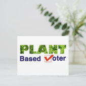 Op plant gebaseerde kiezer briefkaart (Staand voorkant)
