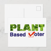 Op plant gebaseerde kiezer briefkaart (Voorkant / Achterkant)