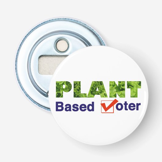 Op plant gebaseerde kiezer button flesopener (Voorkant)