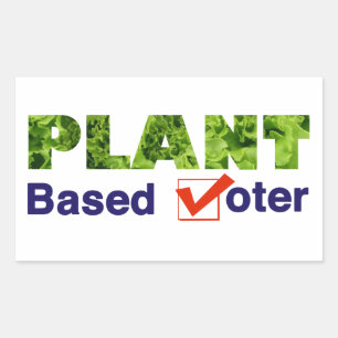 Op plant gebaseerde kiezer rechthoekige sticker
