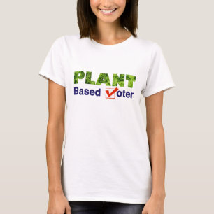 Op plant gebaseerde kiezer t-shirt