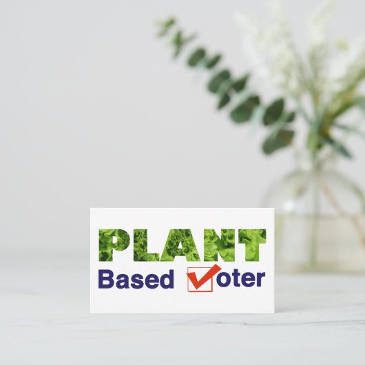 Op plant gebaseerde kiezer visitekaartje (Staand voorkant)