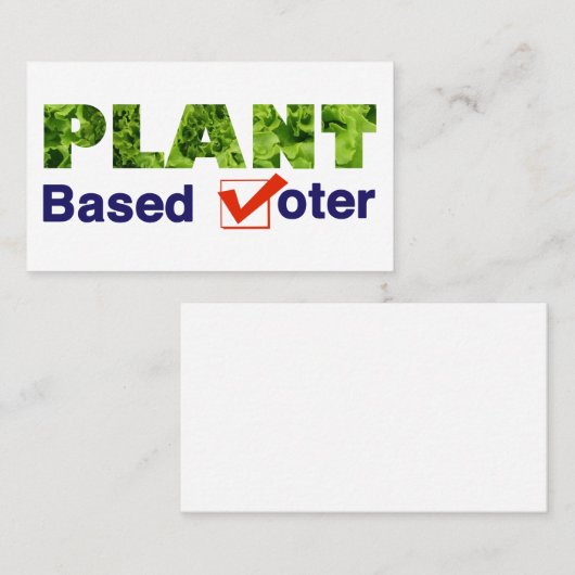 Op plant gebaseerde kiezer visitekaartje (Voorkant / Achterkant)