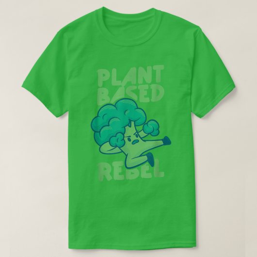 Op plant gebaseerde rebelVegetable Vegetarian Plan T-shirt (Design voorkant)