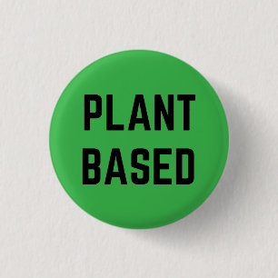 Op Planten Gebaseerd Veganistisch Ronde Button 3,2 Cm