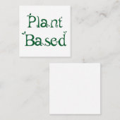 Op Planten Gebaseerd Vierkante Visitekaartje (Voorkant / Achterkant)