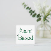 Op Planten Gebaseerd Vierkante Visitekaartje (Staand voorkant)
