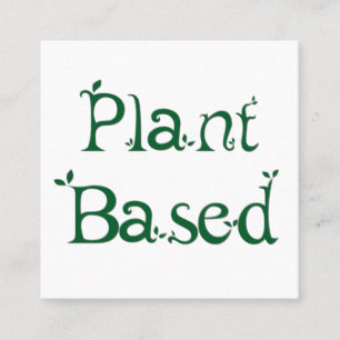 Op Planten Gebaseerd Vierkante Visitekaartje