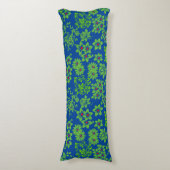 Op planten gebaseerde patronen (6).green Blue BG Lichaamskussen (Voorkant Verticaal)