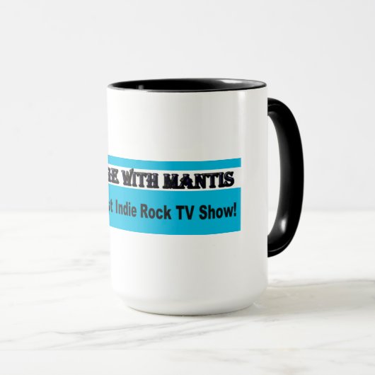 Op podium met Mok van Mantis Coffee (Voorkant rechts)