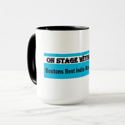 Op podium met Mok van Mantis Coffee (Voorkant links)