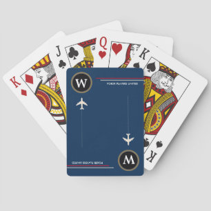op poker afgestemd initiaal met vliegtuigen speelkaarten