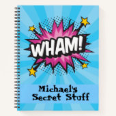 Op pop-art-comicstijl gepersonaliseerd notitieboek (Voorkant)