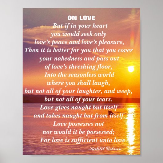 OP Poster LOVE-gedicht (Voorkant)