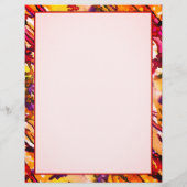 Op printers afgestemde Oranje en rode Abstracte Wa Briefhoofd (Achterkant)