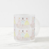 Op punt balletdansers matglas koffiemok (Voorkant rechts)